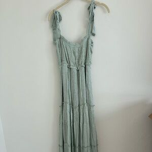 Sage Tiered Maxi Dress